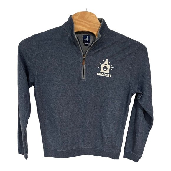 Johnnie O Sweater 1/4 Zip M  Blue‎ Performance Activewear Golf long Sleeve Logo - Picture 1 of 11